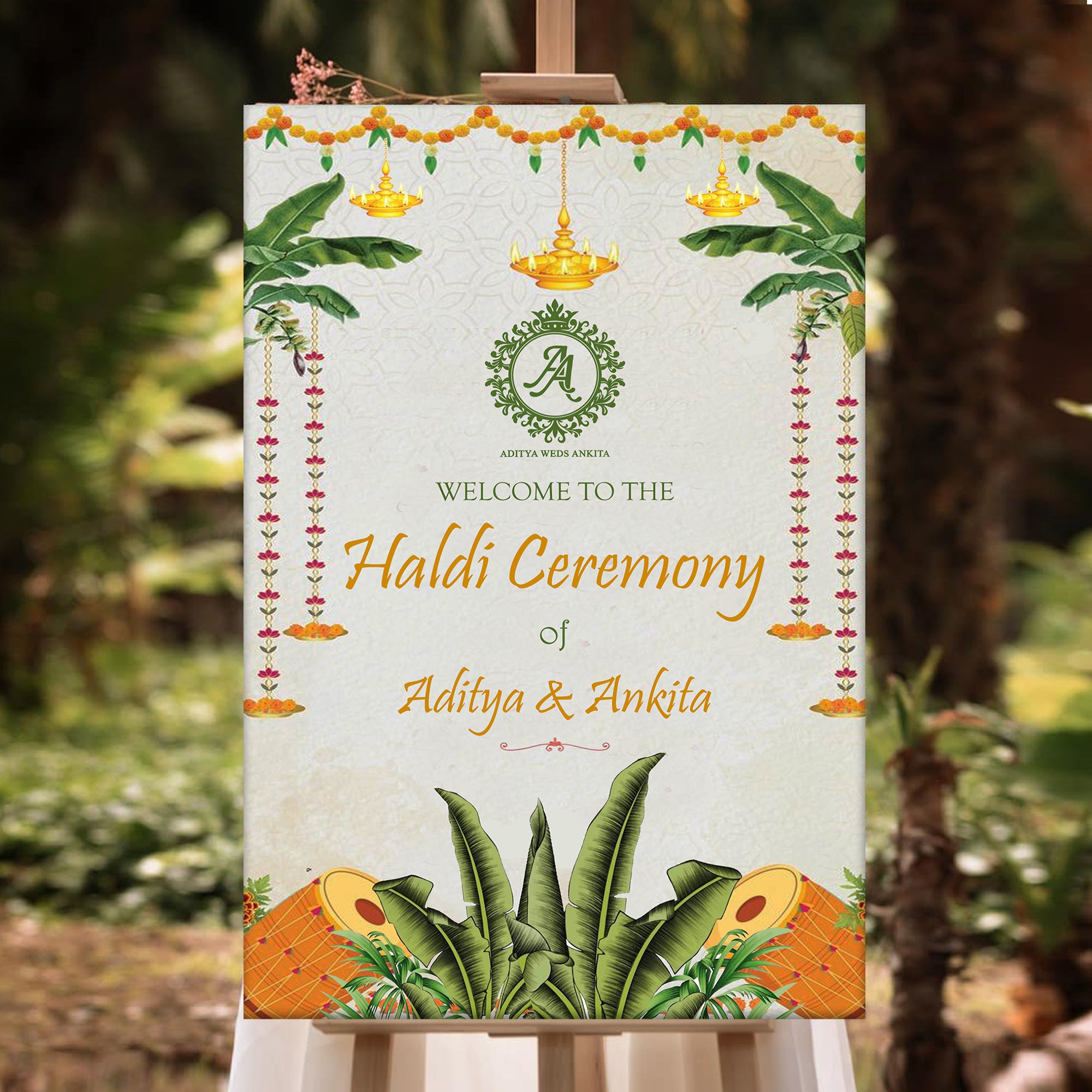 Haldi Ceremony Welcome Board