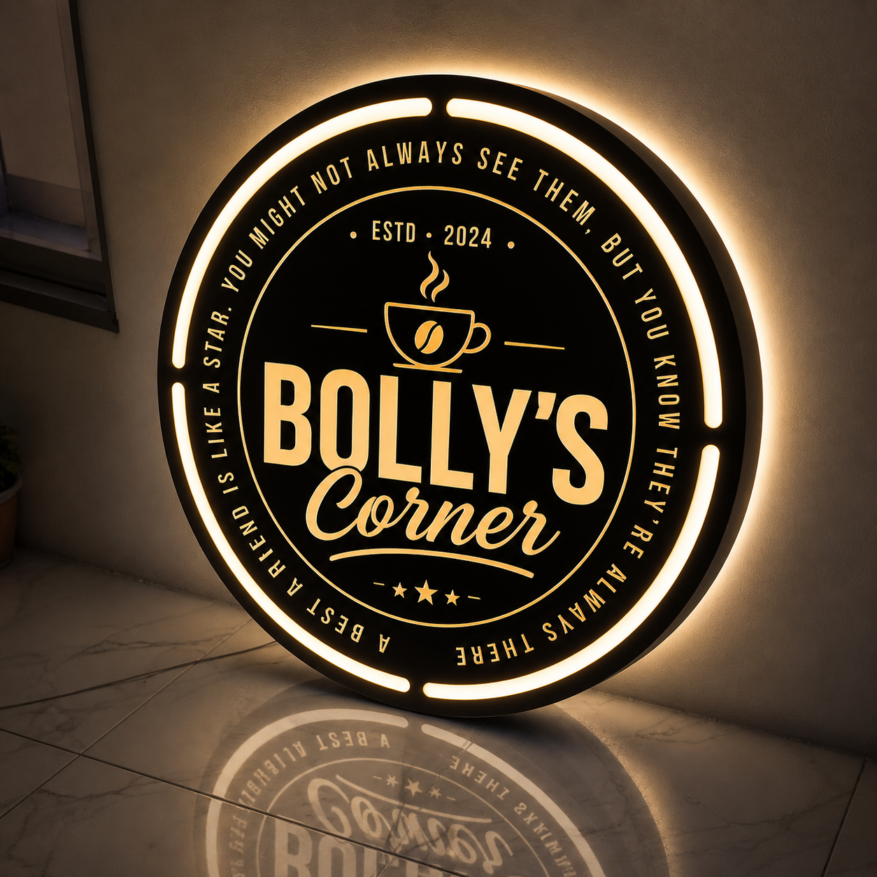 LED Logo Signage | Best For  Reception of Office, Salon, Gym, Events & More