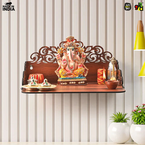 Indian Wooden Temple for Table or Shelf